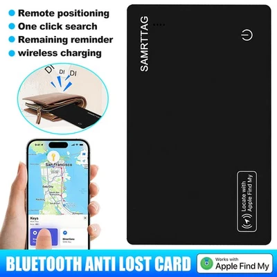 Wireless Charging Smart Card Tracker ABS Wallet Tracker Tracking Device 95dB - image 1 of 4