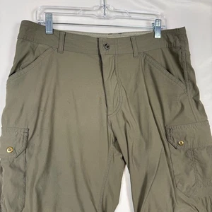 KUHL Mens 34x34 Convertible Zip Off Hiking Cargo Pants Khaki Outdoor - Picture 1 of 12