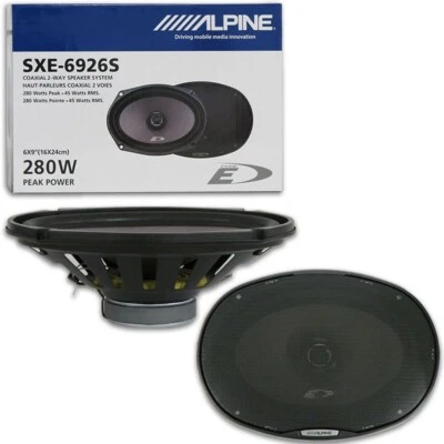 NEW Alpine 6x9-inch 6"X9" Car Audio 2-way Coaxial Speakers Pair Inch 280 Watts - Image 1 of 4