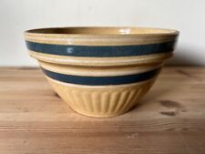 vintage Yellow Ware  8.25 x 4.5"H Inch Mixing Bowl Mixing Primitive