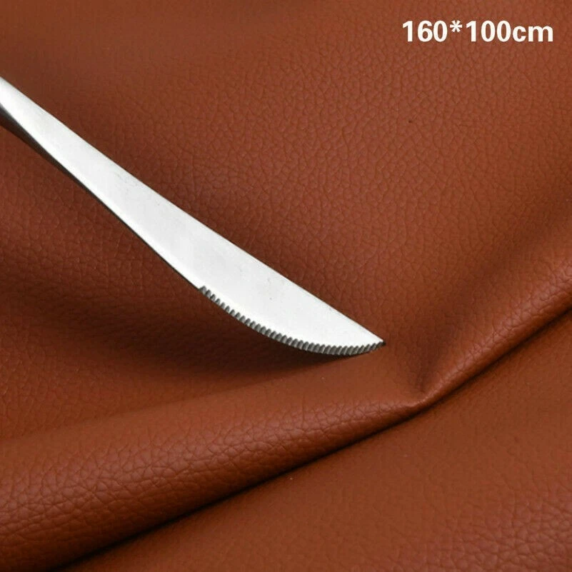 160x100 CM Faux Leather Fabric PVC Car Interior DIY Sofa Upholstery Material - Image 1 of 4