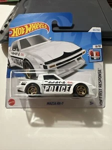 2024 Hot Wheels Short Card Mazda RX-7 White (SC1) - Picture 1 of 3