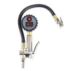 Digital Tire Inflator with Accurate LCD Gauge and Straight Clip-On Chuck - Picture 1 of 1