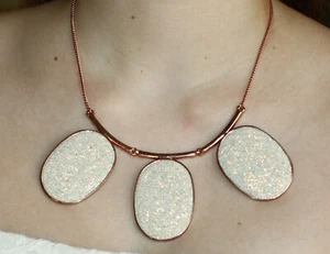 Kate Spade NY Pave The Way Triple Pendant Statement Necklace Rose Gold AB Sparks - Picture 1 of 11
