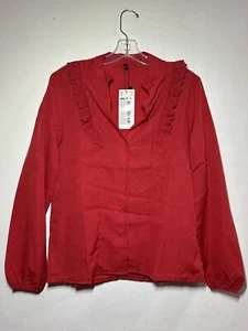 woman Red long sleeve shirt, Casual size 6 Girls / Woman - Picture 1 of 5