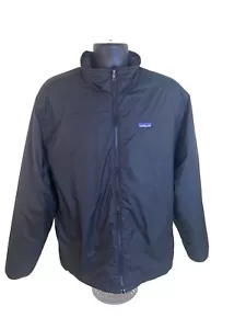 Patagonia Jacket Mens Large Black Water Resistant Tasker Windbreaker Showtime - Picture 1 of 15
