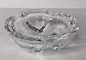 "Cenicero vintage Mid Century moderno 4,5"" vidrio transparente 5 ranuras" - Imagen 1 de 6