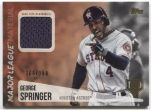 GEORGE SPRINGER 2019 Topps Series 2 150th Anniv. MAJOR LEAGUE MATERIAL -ASTROS- - Picture 1 of 1