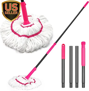 Self Wringing Twist Mop for Floor Cleaning, Upgraded 18-Inch Wide Microfiber Mop - Picture 1 of 6