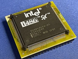 i486SX-25 CPU KU80486SX-25 INTEL VINTAGE 89+ 168 Gold Pins NEW inTRAY LAST ONES - Picture 1 of 3