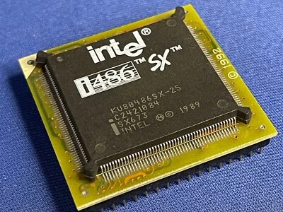 i486SX-25 CPU KU80486SX-25 INTEL VINTAGE 89+ 168 Gold Pins NEW inTRAY LAST ONES - Image 1 of 3