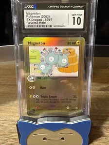 CGC 10 GEM MINT Magneton 2003 EX Dragon 35/97 Reverse Holo Pokemon LOW POP 8 - Picture 1 of 2