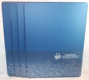 4 LAP BOARDS Set Longaberger Cornflower Blue Pocket Sleeve Back Writing Activity - Picture 1 of 7