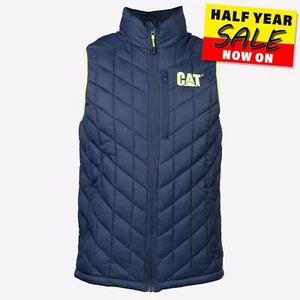 Chaleco calentador de cuerpo con cremallera aislante Caterpillar para hombre Gillet azul marino - Imagen 1 de 5