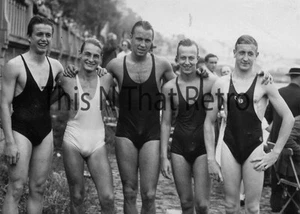 Five Guys Wearing Swimsuits Pre Fifties Era, gay interest - Picture 1 of 1