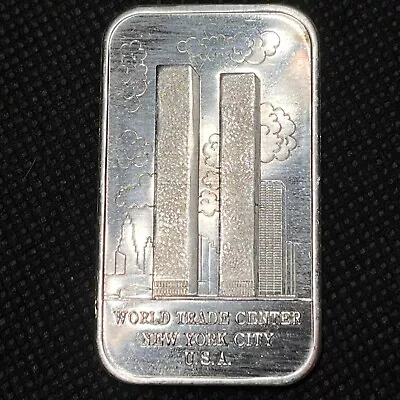 1 - MTB MADISON MINT WORLD TRADE CENTER SILVER BAR 1oz 999 #676 - Image 1 of 4