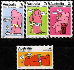 Australia Stamps Scott # 541 - # 544 Mint NH Complete Set of 4 Metric Conversion - Picture 1 of 1