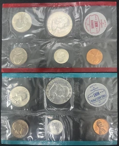 1963 US Mint Set UC P & D Uncirculated 10 Coins 90% Silver NO Envelope - Picture 1 of 2