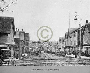 St. Stephen, New Brunswick CA "King St guardando a sud." nel 1896 Ristampa Pro lucida - Foto 1 di 1