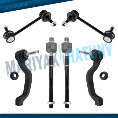 6PCS Inner Outer Tie Rods + Sway Bars For Ford Thunderbird Lincoln LS 2000-2006 - Image 1 of 4
