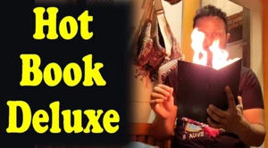 Deluxe HOT FIRE BOOK Blank Stage Pro Magic Trick Flames Flaming Clown Commedia Gag - Foto 1 di 10