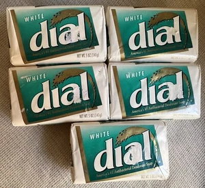 Vintage 5 Oz Dial Bar Soap-White-Lot Of 5 - Picture 1 of 2