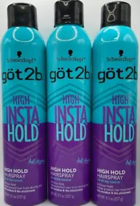 3PK Schwarztop Got 2B High Insta Hold Hairspray ~ 9.1 OZ EACH ~ READ ~ FAST SHIP - Picture 1 of 2