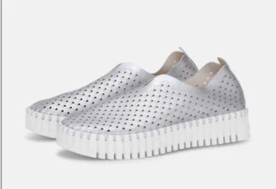 Ilse Jacobsen Tulipu 0010 Plata Zapatilla Slip-on Para Mujer Tallas EU 36-41 - Imagen 1 de 2