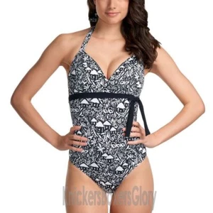 Freya Swimwear La Bamba Soft Triangle Swimsuit/Swimming Costume Black/White 3518 - Picture 1 of 3