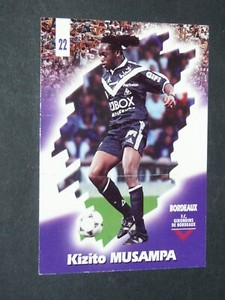 #22 KIZITO KIKI MUSAMPA GIRONDINS BORDEAUX PANINI FOOTBALL CARD 98 1997-1998