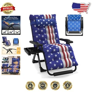 Oversized Zero Gravity Chair XL with American Flag Design - Ultimate Comfort - Picture 1 of 9