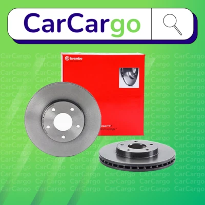 Brembo Vented Front Brake Discs Pair For Nissan X-Trail 2.2 dCi 2003-2013 280 mm - Image 1 of 4