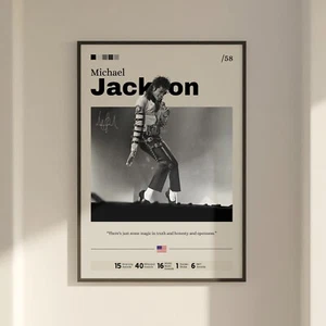 Michael Jackson poster, Michael Jackson print fan gift, artist legend print art - Picture 1 of 10