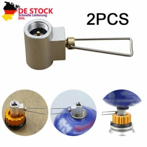 Gas Nachfülladapter Ventil Gasherd Kartusche Kanister Anschluss Outdoor Camping - Bild 1 von 11