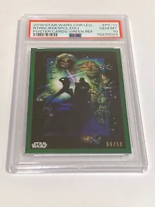 Return of Jedi 2019 Topps Star Wars Chrome Green Refractor Poster Card PC11 /50 - Picture 1 of 2