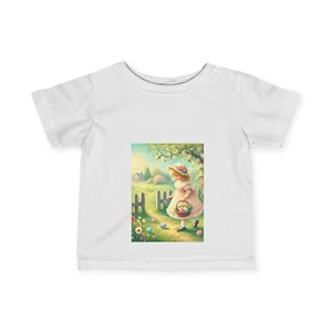 Cute Easter Egg Outfit Whimsical Spring Baby Infant Tee Shirt Baby Shower Gift - Picture 1 of 22
