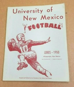 UNIVERSITY NEW MEXICO LOBOS COLLEGE FOOTBALL MEDIA GUIDE - 1950 - VERY RARE - Picture 1 of 4