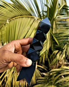 Large 160MM Natural Black Tourmaline Stone Metaphysical Healing Obelisk Tower - Picture 1 of 8