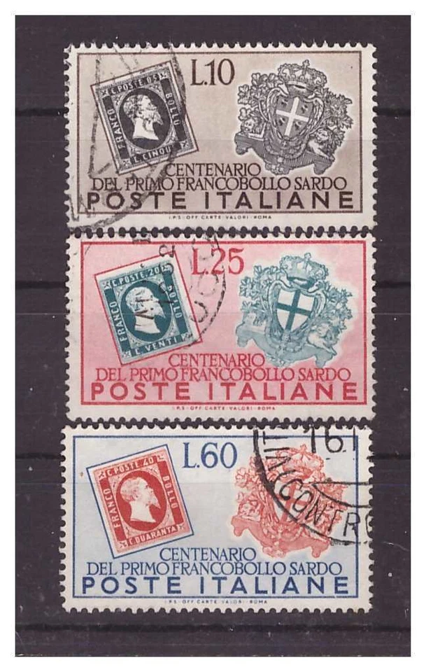 ITALIE 1951 - TIMBRES DE SARDIGNE SÉRIE USAGÉE - Photo 1/1