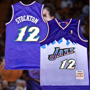 John Stockton #12 Utah Jazz 1996-97 Mitchell & Ness Swingman Jersey 48 XL $130 - Picture 1 of 9