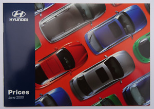 HYUNDAI UK Price List 2000: Coupe,Sonata,Amica,XG30,Atoz,Accent,Lantra,Trajet, H