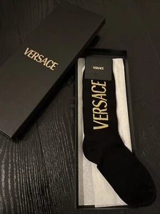 Versace Logo Socks £90 BNWT Small - Picture 1 of 3