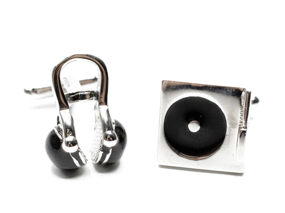 Kopfhörer Plattenspieler Manschettenknöpfe + Box Miniblings Musik DJ Turntable - Bild 1 von 4