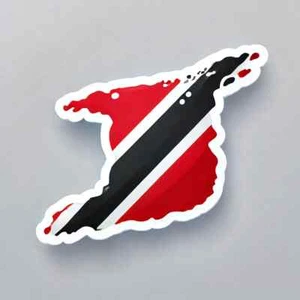 TRINITE TOBAGO 2x Autocollant Adhésif Carte Vinyle Sticker Drapeau - Foto 1 di 1
