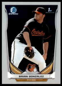 2014 Bowman Draft Picks & Prospects Chrome Brian Gonzalez #CDP85 Silver