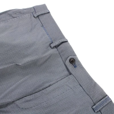 Hiltl NWT Chinos / Casual Pants Size 56 40 US Peaker Striped Blue Cotton Blend - Image 1 of 4