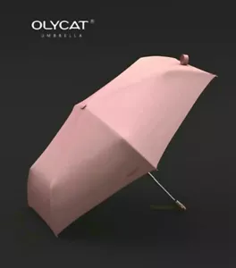 Umbrella Solid Light Pink Automatic Anti-UV Sun Rain Waterproof Folding Compact - Picture 1 of 12