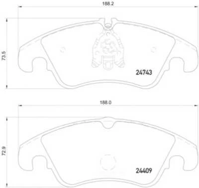 OEM - Material de fricción formulado OE para Audi A4, A4 Quattro A5 Quatt 2008-2017 Foto 1 de 3