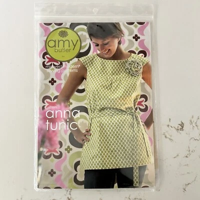 Amy Butler Anna Tunic Sewing Pattern XS-XL Mod Mini Dress Cami 2007 NEW - Image 1 of 2