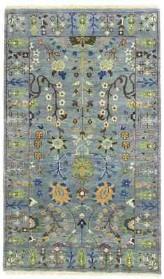 Muted Colors Floral Osh Chobi Oriental Rug Small Carpet Entryway Bedroom 3X5 ft - Image 1 of 4
